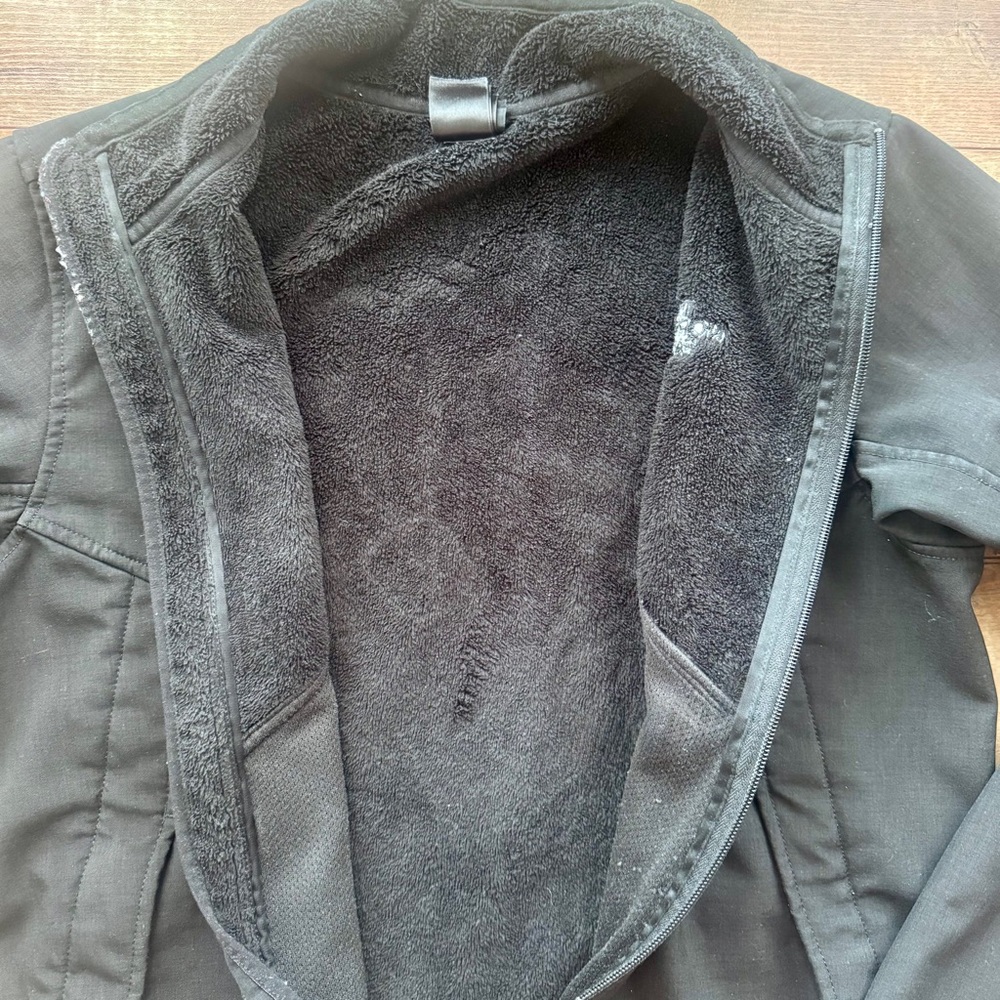 The North Face Soft Shell Wind Jacket Coat Black Fleece Lined Size Small - Picture 6 of 9